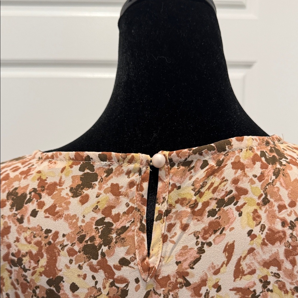 TALULAH Long Sleeve Dress in Brown and Cream Floral - Picture 9 of 11
